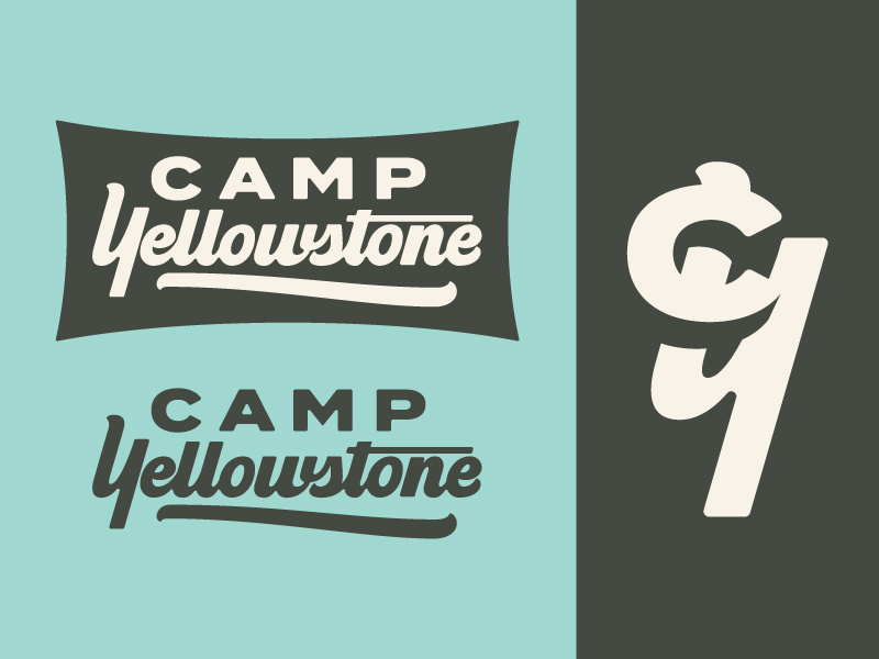 Camp Yellowstone pt. I monogram script lettering script lettering yellowstone national park yellowstone national park camp