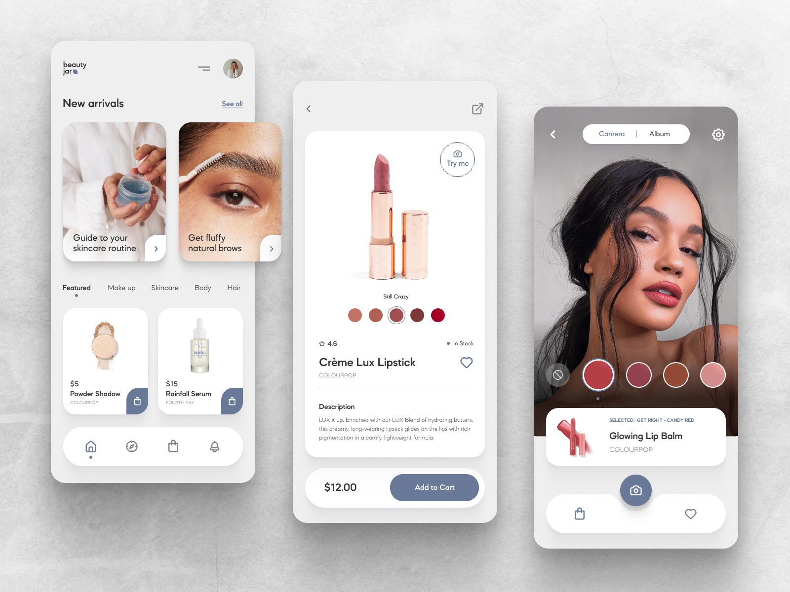 Beauty Shopping App | Shot for practice by Victoria Belyaeva on Dribbble