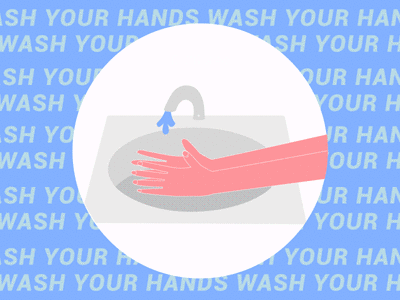 Wash your hands - Ignaz Semmelweis animation blackmontystudio covid 19 flat illustration flatdesign gif animated handwash illustrator vector wash washyourhands