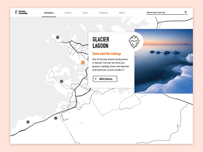 Travel Planner — UI Weekly Challenges - S02 / W [3/10] map planner travel ui