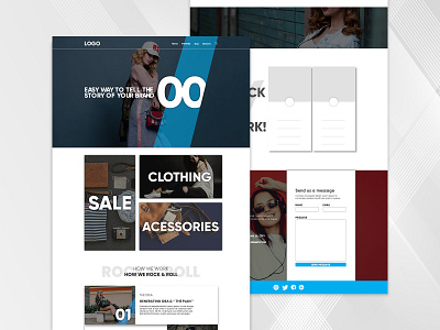 Fashion website branding design graphicdesign typography ui web design website website design