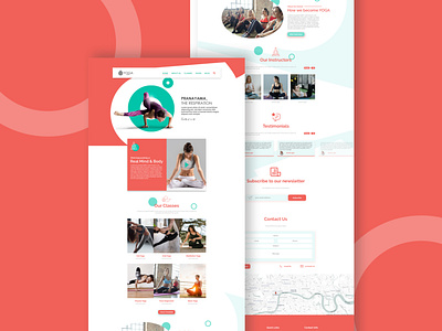 yoga website branding design graphicdesign icon minimal typography ui web web design website