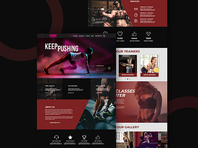 fitness website branding design graphicdesign icon minimal typography ui web web design website