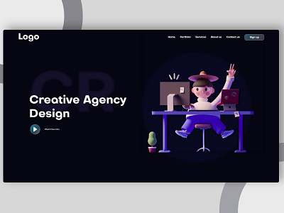 creative banner branding design graphicdesign icon minimal typography ui web web design website