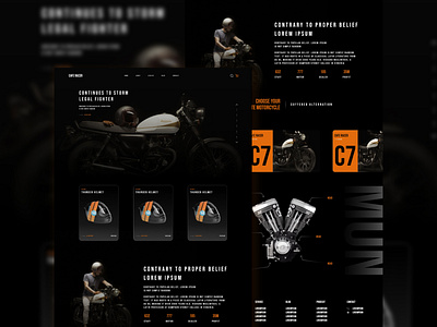 cafe racer branding design graphicdesign minimal typography ui web web design website website design