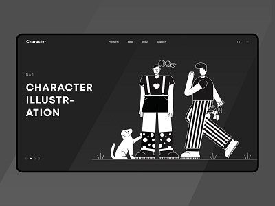 Character Illustration black & white