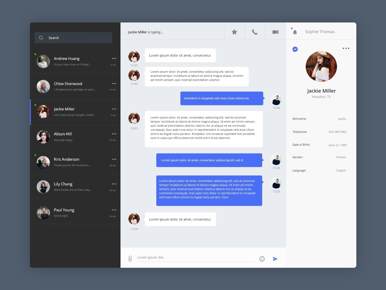 Day 013: Direct Messaging by Rui Shi on Dribbble