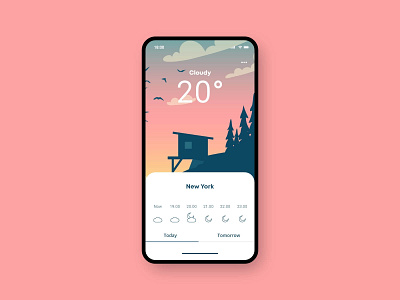 Day 037: Weather app dailyui design ui ux