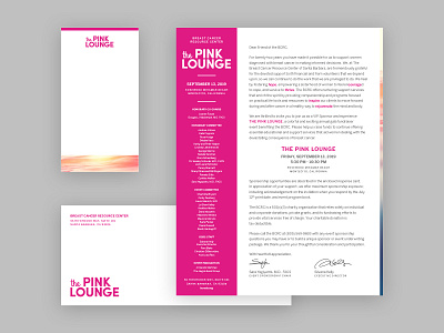 The Pink Lounge Sponsor Suite, pt 1 brand identity branding breast cancer design events logo typography