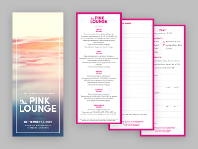 The Pink Lounge Sponsor Suite, pt 2 brand identity branding breast cancer design events logo typography