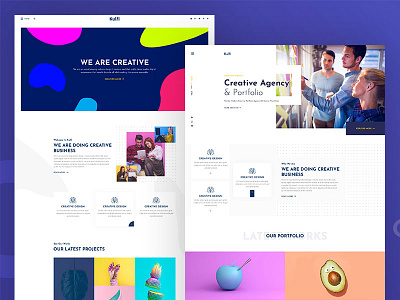 Creative Agency - Homepage V2 creative agency design flat illustrator logo minimal typography ui ux web website