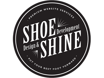 Shoe Shine Logo agency black branding circle classic design logo round typography white