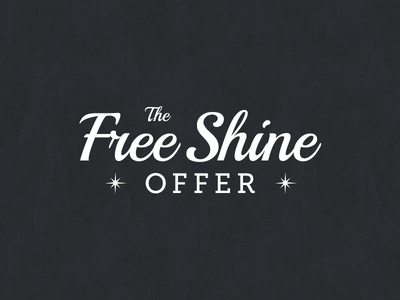 Branding "The Free Shine Offer" branding logo textures typography
