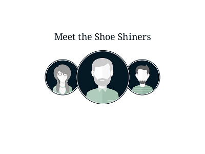 Meet The Shoe Shiners avatar circle design flat profile shine shoe vector