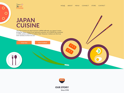 Japan Cusine branding design design app event mangement icon typography vector website design