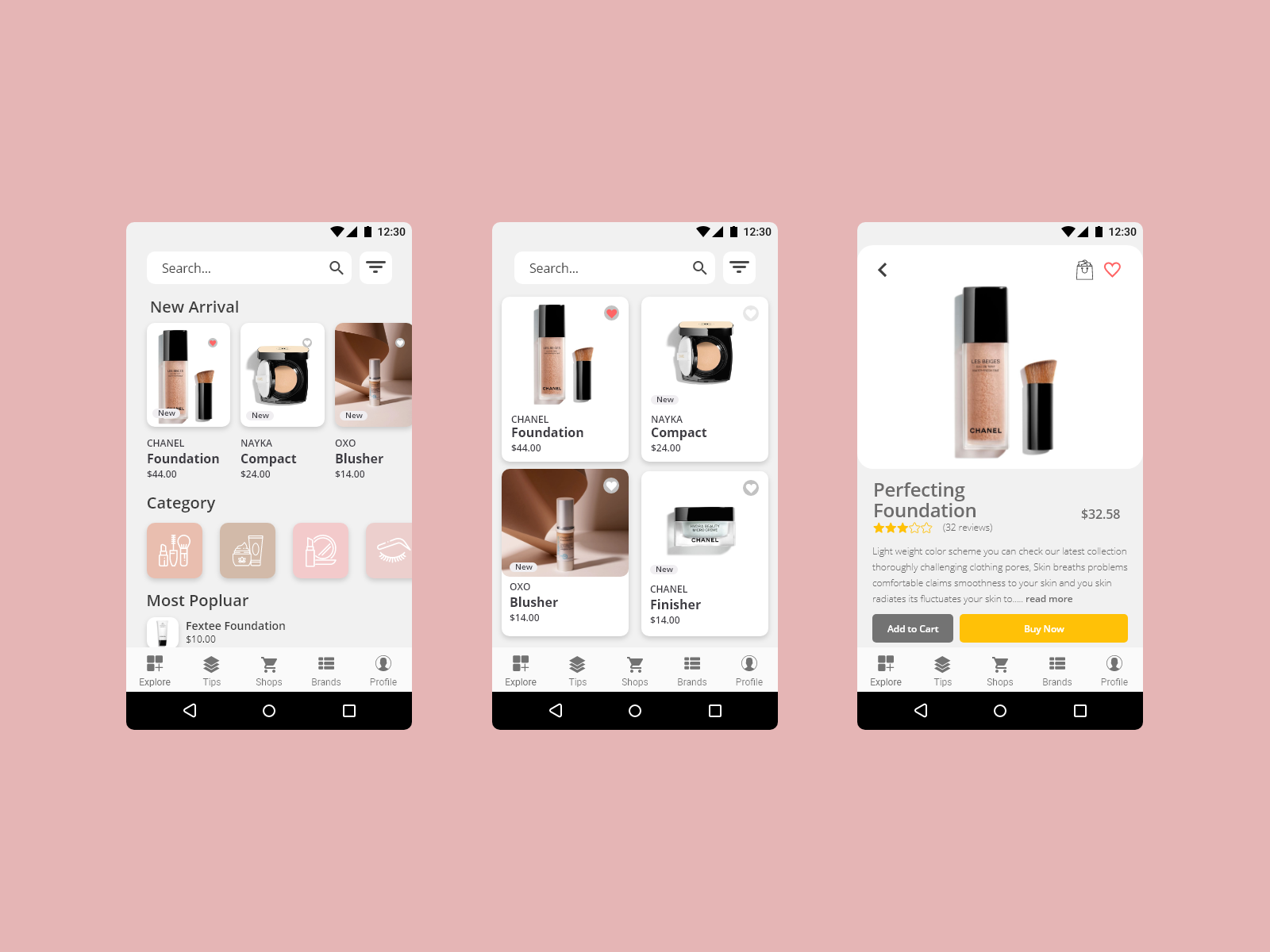 Product Cosmetic Screen by Shavez Mirza on Dribbble