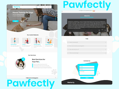 Pet Website care care pet design design app dog landing page landing page design pet care pet design pet website typography website design