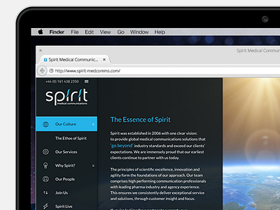 Spirit Medical Communications UX/UI Design