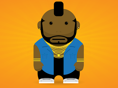 B. A. Baracus (AKA Mr T) a team android animation character illustration