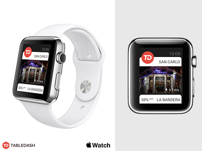 Tabledash Apple Watch apple bookings brand meals red startup table ui ux watch