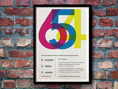 654 - An interruption between performance and projection cmyk design manchester performance poster salford typography
