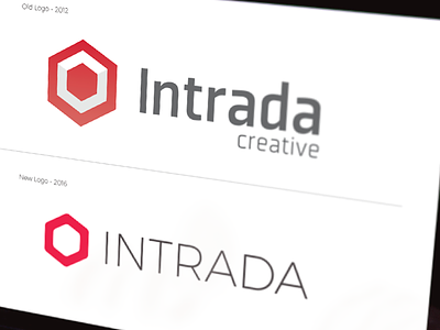 Intrada Logo Rebrand brand branding identity logo red
