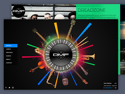 DMF Music - Music Label Website design music ui ux website