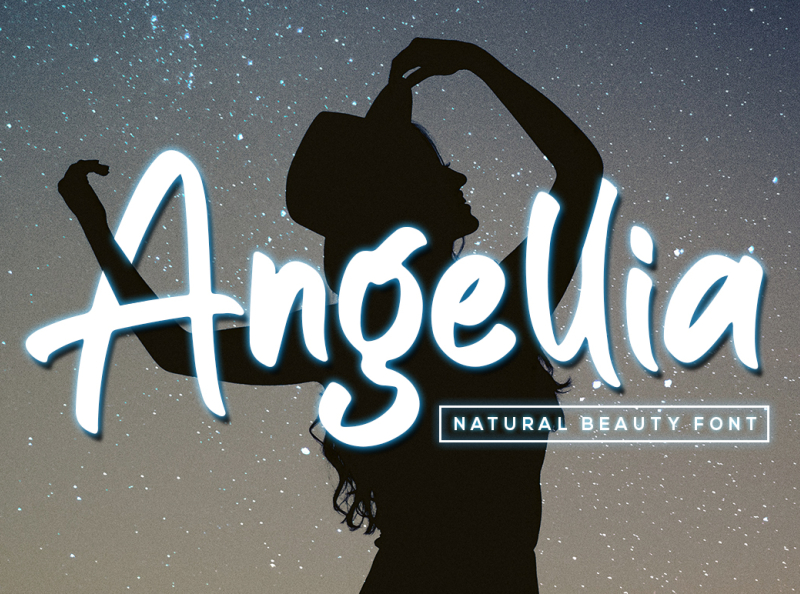 Download Free Angellia Beauty Font By Jefri Dwi Alfatah On Dribbble PSD Mockup Template
