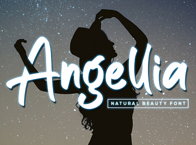 Angellia - Beauty Font branding design font font design handwritten illustration lettering logo new popular type typography vector