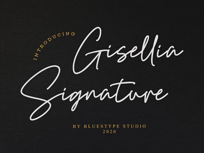 Gisellia Signature Font branding design font font design handwritten illustration lettering type typography vector