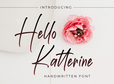 Hello Katterine Font branding font font design lettering logo new popular signature type typography