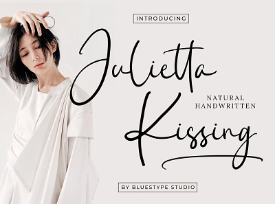 Julietta Kissing - Handwritten Font branding design font font design handwritten illustration logo popular signature vector