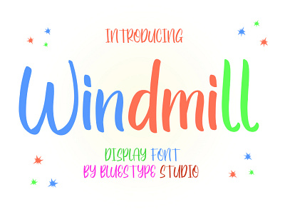 Windmill Font branding design font font design funny handwritten icon kids kids illustration new