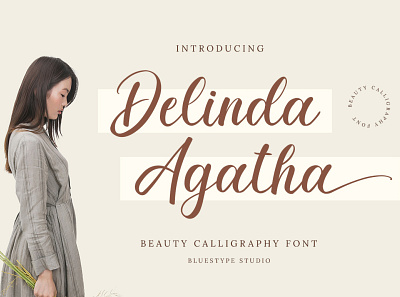 Delinda Agatha Font branding design font font design illustration logo type typography ui vector