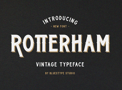 Rotterham - Vintage Typeface branding clothing font font design graphic design illustration lettering logo new popular popular design retro trends type typeface typography ui vector vintage vintage design