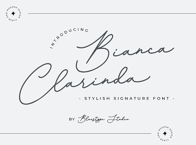 Bianca Clarinda - Stylish Signature Font branding creative fabrica design font font bundle font design illustration invitations logo love lovely signature type typeface typography ui vector wedding