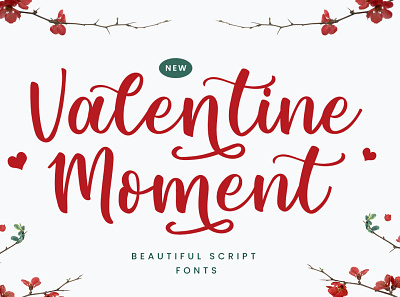 Valentine Moment | Modern Calligraphy Fonts background branding design font font design fonts free illustration logotype minimalist type typeface typography ui ux valentine valentines day vector website