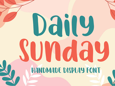 Daily Sunday Display Fonts branding display fonts font font design illustration kids logo type typography vector