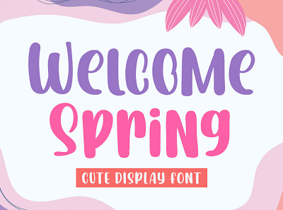 Welcome Spring Fonts branding design font font design illustration logo type typography ui vector