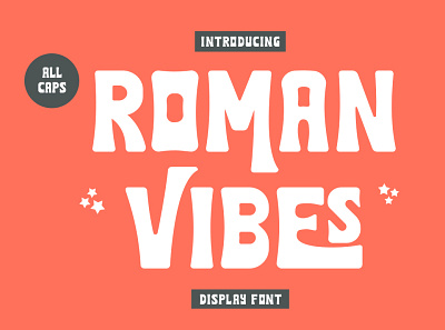 Roman Vibes - Bold Display Font 3d branding design font font design graphic design illustration logo motion graphics retro type typography ui vector vintage