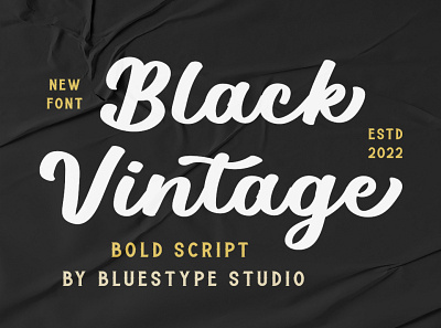 Black Vintage - Logo Font branding calligraphy font font design hipster illustration logo logo font logotype type design typeface typography vintage