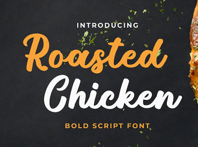 Roasted Chicken - Bold Script Font bold font branding design font font design free logo modern type typography vector