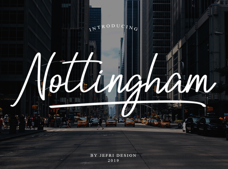 Download Free Nottingham Script Font By Jefri Dwi Alfatah On Dribbble Fonts Typography