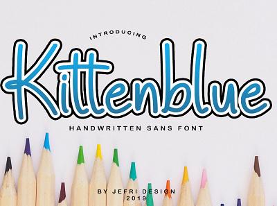 Kittenblue Handwritten Sans Font branding design font font design handwritten lettering logo type typography vector