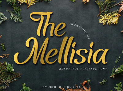 The Mellisia Handlettering Font branding design font font design illustration lettering logo type typography vector