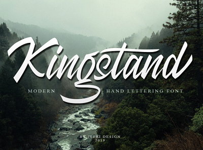 Kingstand Script Font branding design font font design handwritten illustration lettering logo type typography vector