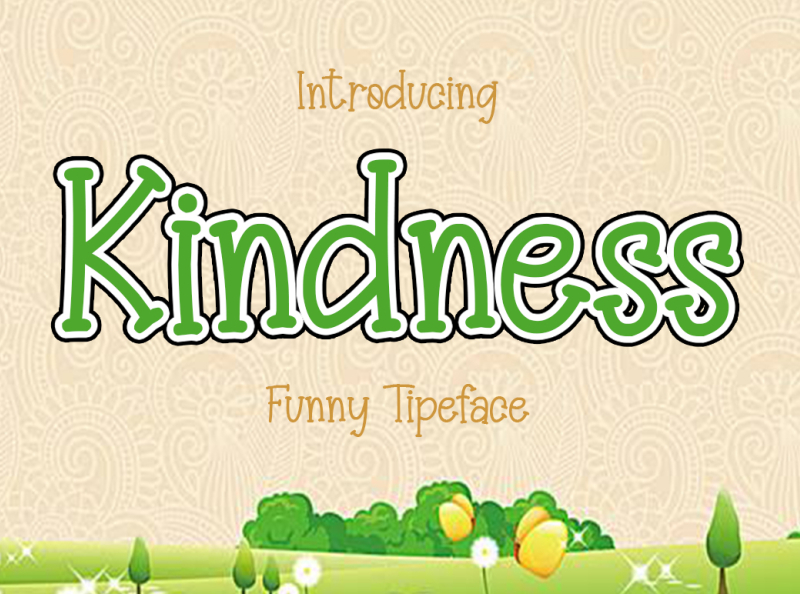Download Free Kindness Funny Typeface By Jefri Dwi Alfatah On Dribbble PSD Mockup Template