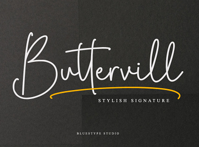 Buttervill - Stylish Signature Font branding design font font design illustration lettering logo new popular popular design type typography vector