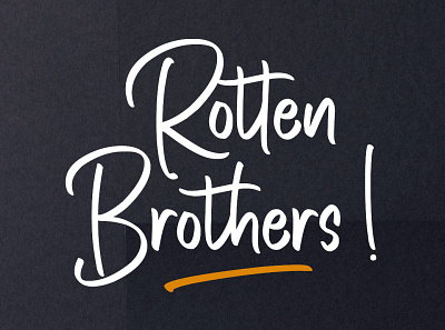 Rotten Brothers - Handwritten Font branding design font font design illustration lettering logo new popular popular design type typography