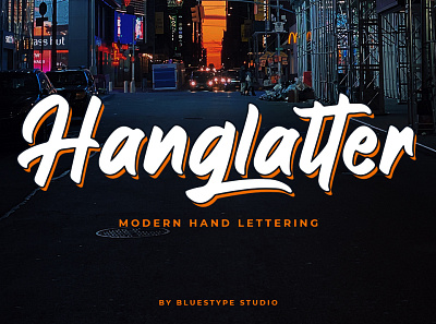 Hanglatter - Modern Calligraphy Font branding design font font design illustration lettering logo type typography vector